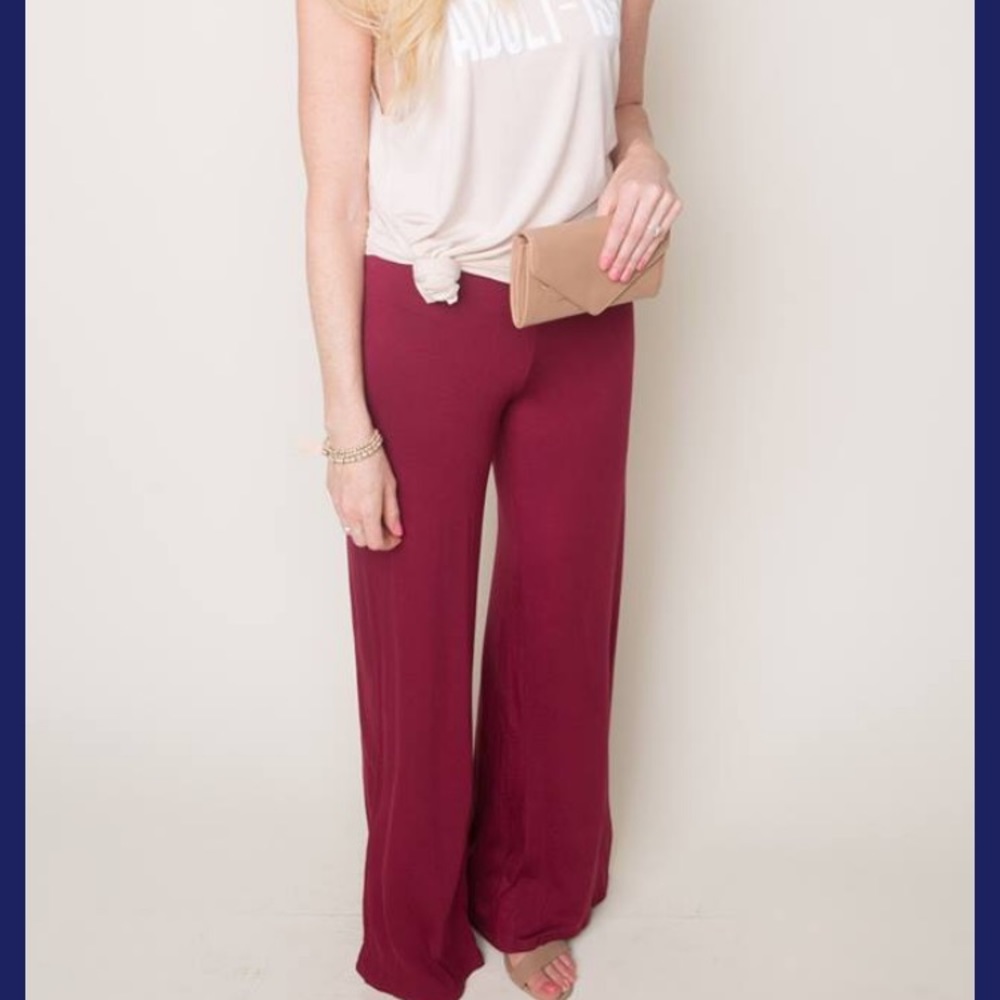 Palazzo pants - red